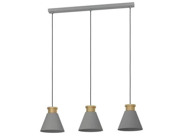 EGLO TWICKEN LÅNGBORD 3 lampor E27 grå/guld