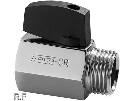 GUSTAVSBERG Securex förkromad kulventil 1/2" hylsa/nippel med handtag