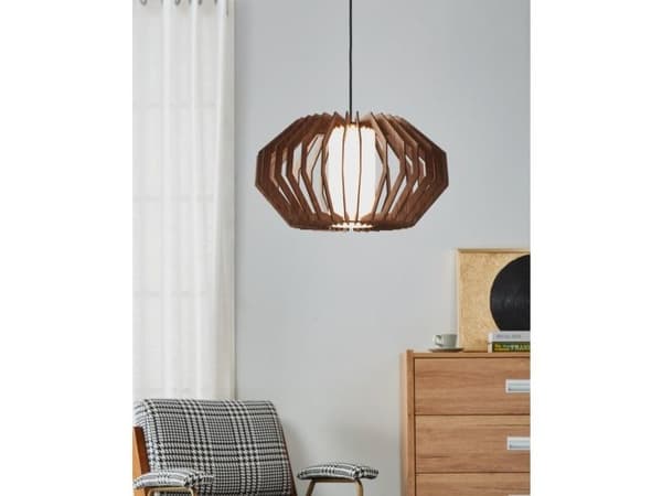 EGLO RUSTICARIA PENDEL E27 SVART/BRUN/VIT