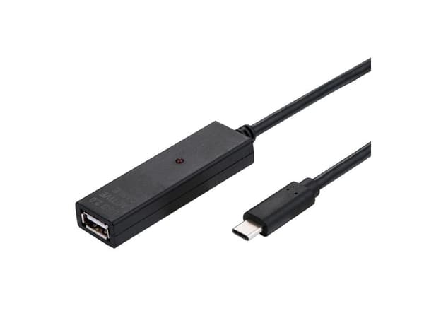 VALUE 12.99.1113, 15 m, USB C, USB A, USB 2.0, 0,48 Gbit/s, Sort