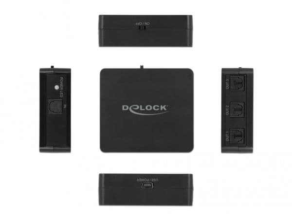 Delock - Ljudsplitter - 3 x SPDIF - skrivbordsmodell