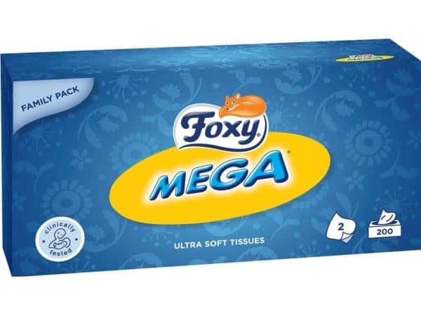 Foxy Mega, Hvit, Cellulose, Monokromatisk, 200 stykker