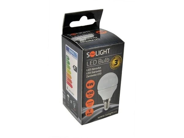 Solight WZ416, 6 W, 37 W, E14, 420 lm, 35000 timer, Varm hvit