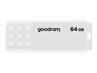 GOODRAM UME2 - USB flash-enhet - 64 GB - USB 2.0 - vit