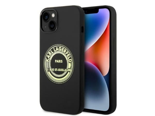 Karl Lagerfeld Silikoni RSG - iPhone 14 Plus kotelo (musta)
