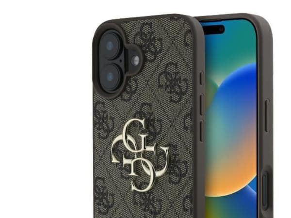 Guess 4G Big Logo-deksel til iPhone 16 - Brun