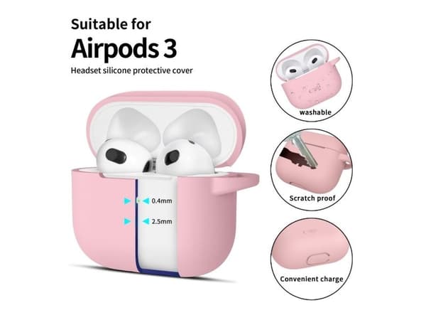 Tech-Protect silikonkrok til Apple AirPods 3 dusty pink