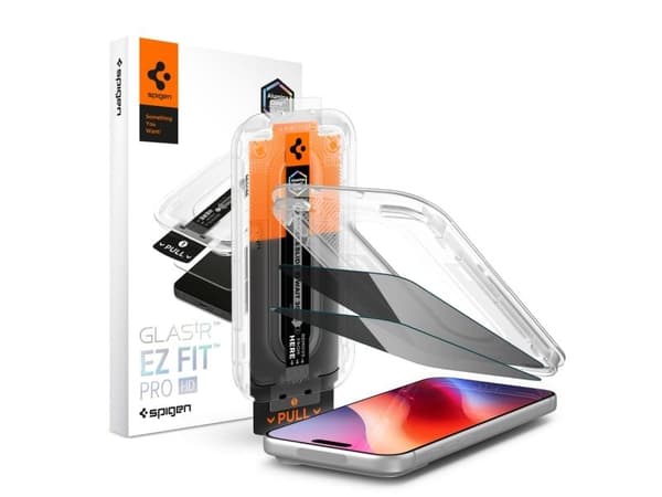 Spigen härdat glas Spigen Glas.tR EZ Fit Pro HD AC 2-pack för iPhone 18 Pro