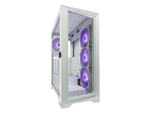 LC Gaming - Tower spel - ATX - white coated - USB/ljud