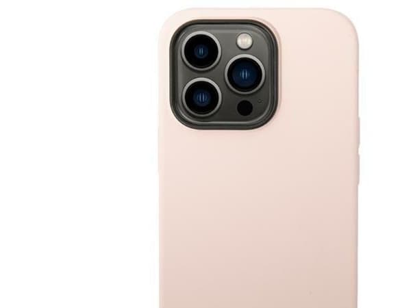 Case Guess Silicone Metal Logo MagSafe Compatible Case for iPhone 14 Pro Pink
