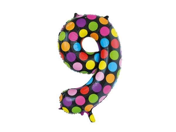 Prikkede tallballonger 86 cm