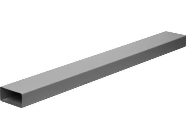 Fresh-plastsystem. Rektangulär plastkanal 204 x 60 mm, längd 1 000 mm, grå.