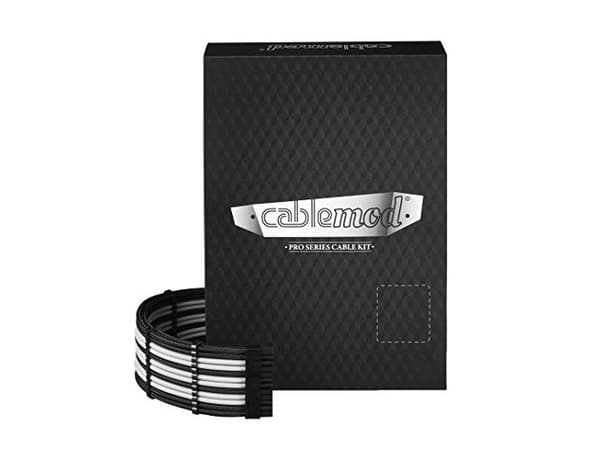 CableMod PRO Series ModMesh C-Series RMi & RMx Cable Kit - Strømkabelsett - formstøpt - hvit