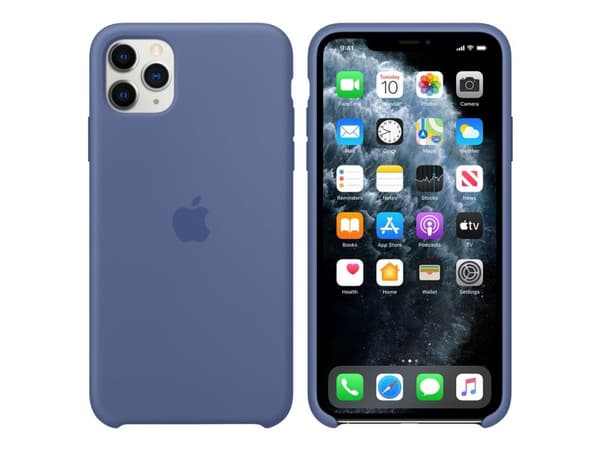 Apple - Skydd för mobiltelefon - silikon - linneblått - för iPhone 11 Pro Max