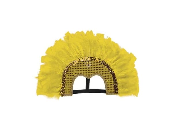 Gul samba fjäderhårprydnad