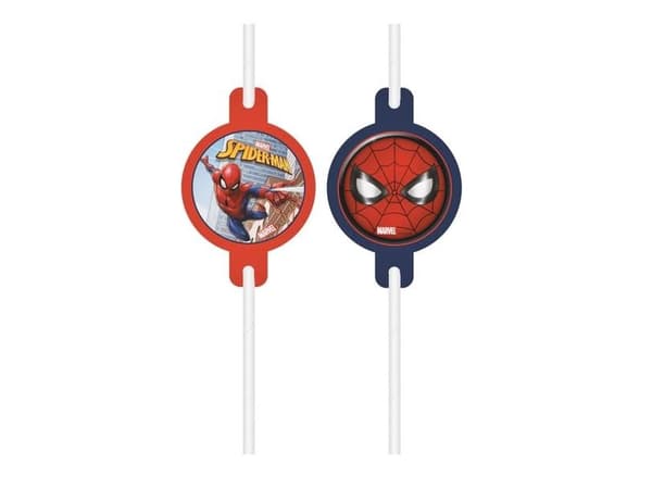 Party Deco Spiderman papperssugrör
