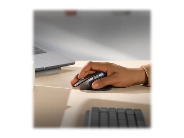 Logitech Master Series MX Master 3S - Mus - ergonomisk - optisk - 7 knapper - trådløs - Bluetooth - romgrå - for Apple MacBook