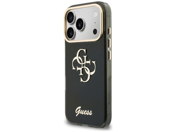 Guess IML 4G Script Metal Case for iPhone 17 Pro Max / 18 Pro Max - Black