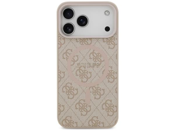 Guess 4G Ring Classic Logo MagSafena iPhone 17 Pro Max-deksel - rosa
