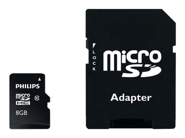 Philips FM08MP45B - Flashminnekort (microSDHC til SD-adapter inkludert) - 8 GB - Class 10 - microSDHC UHS-I