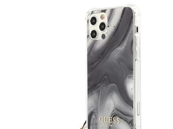 Guess GUHCP12LKSMAGR hardcase til iPhone 12 Pro Max 6,7" grå/grå Marble Collection