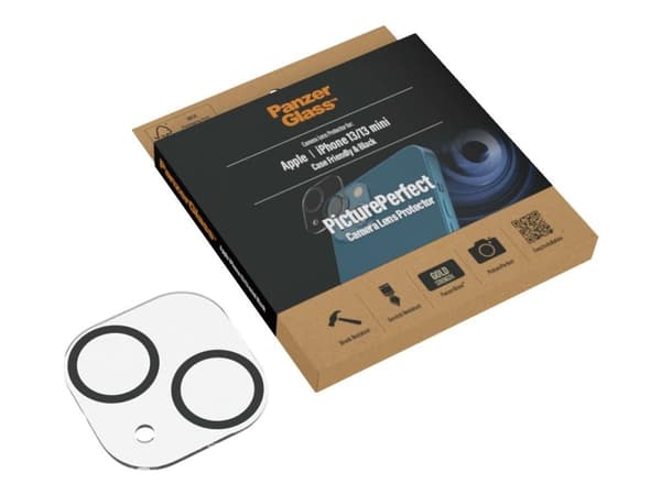 PanzerGlass™ | Case-friendly - Objektiv beskyttelse for mobile - rammefarve sort | Apple iPhone 13
