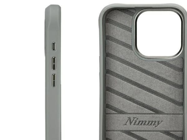 Nimmy Cool&Cute 2.0 bjørne-etui til iPhone 16 Pro Max - Grå