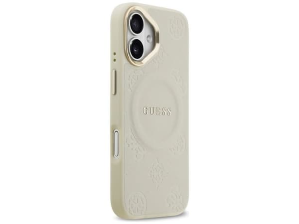 Guess Peony Hot Stamp MagSafe iPhone 17 Case - Beige