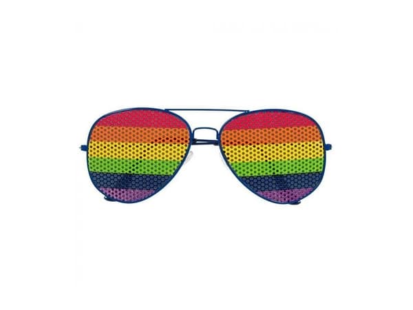Retrobrille, regnbue glas