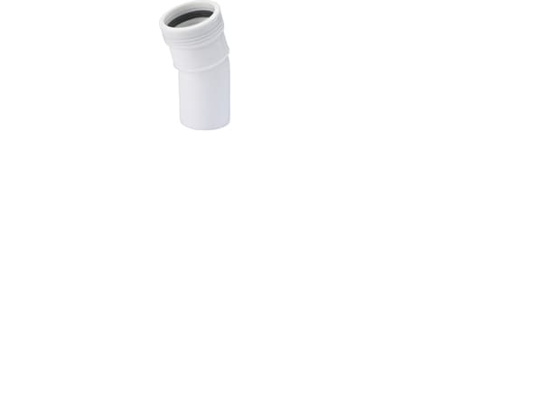 Wavin PP böj 15 grader Ø 32 mm vit