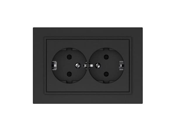 SOCKET TWO PLACESRP16-021 QR1000 BLACK