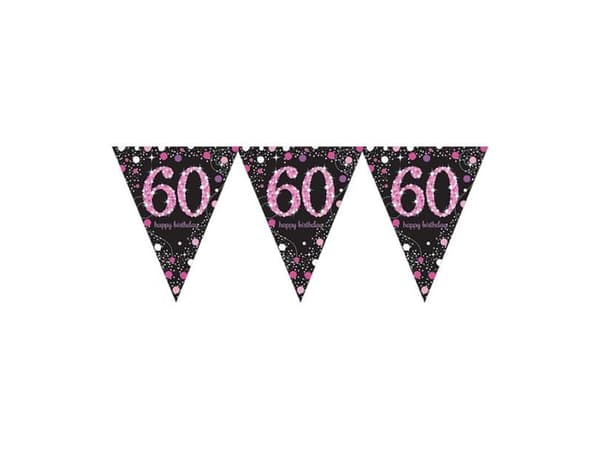 Viiri seppele 60 vuotta Pink Sparkling