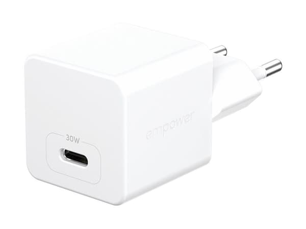 empower by PanzerGlass - Strömadapter - 30 Watt - Strömmatning 3.1 (USB-C) - silvervit
