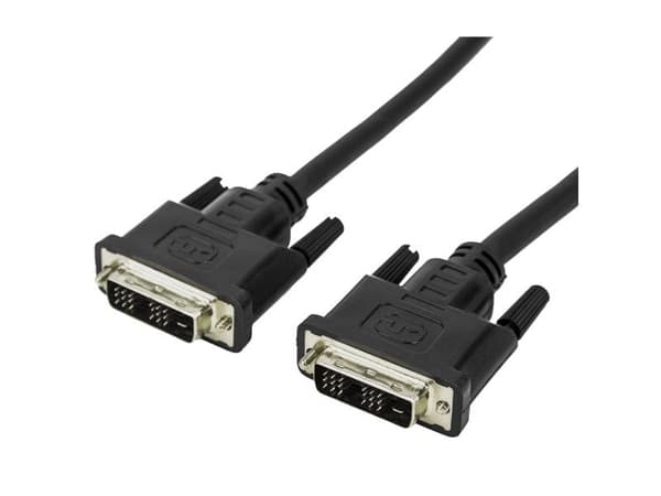 Techly 5.0m DVI-D Single Link M/M, 5 m, DVI-D, DVI-D, Uros, Uros, Musta