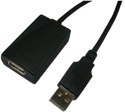 LogiLink USB 2.0 Repeater Cable, 5 m, USB A, USB A, Hane/Hona, Beige