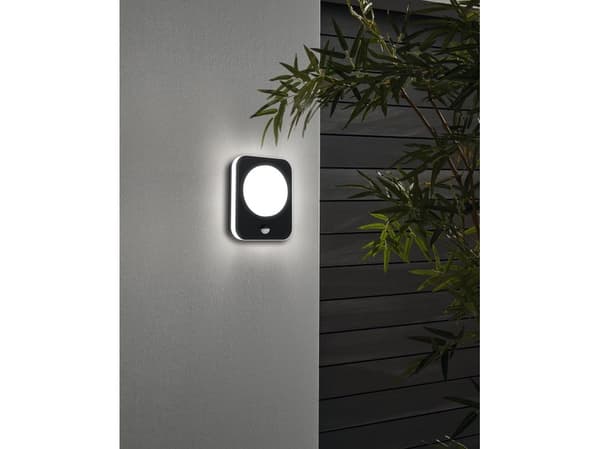 EGLO MADRIZ UDE VÆG SENSOR 2X3,6W 740LM IP44 SORT