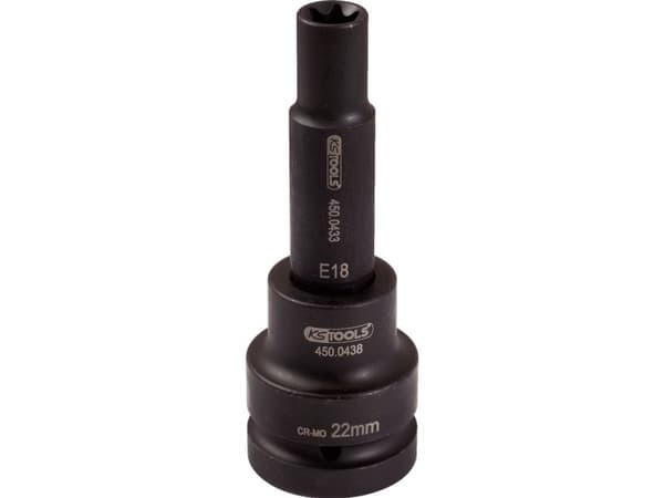 KS Tools 450.0452, Uttag, 3/4", 1 huvuden, E20, Krommolybdenstål, Krom