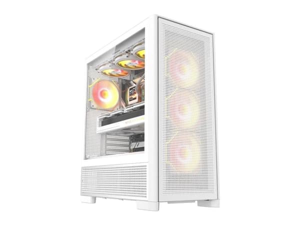DarkFlash AIRNOVA PC-kabinett (hvit) + 3 vifter