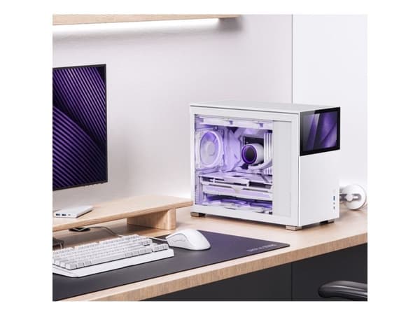 Jonsbo D31 STD, Midi Tower, PC, Hvit, DTX, ITX, Micro ATX, Stål, Spilling