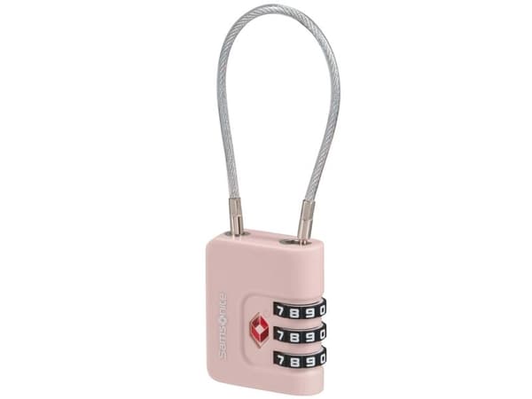TSA Kabellås 3 siffer rosa