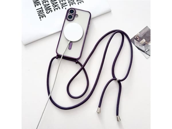 iPhone 17 Case with Crossbody Strap, MagSafe Compatible - Black