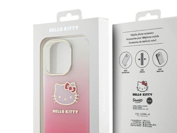 Sourcing Hello Kitty HKHCP14LHDGKEP iPhone 14 Pro 6,1" rosa/rosa hardcase IML Gradient Electrop Kitty Head