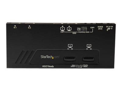Startech 2x2 HDMI Matrix Switcher - 4K UltraHD HDMI Switch with Fast Switching, Auto-Sensing and Serial Control (VS222HD4K) - Video/audio switch - ...