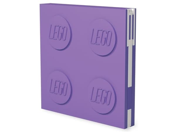 LEGO notesbog med gel pen lavendel