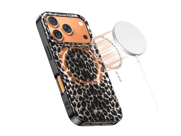 Tech-Protect Lamano MagSafe case for iPhone 17 Pro Max - black and brown