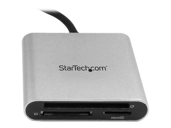 StarTech.com USB 3.0 USB 3.0 Flash Memory Multi-Card Reader/Writer med USB-C - SD microSD- och CompactFlash-kortläsare med integrerad USB-C-kabel (...