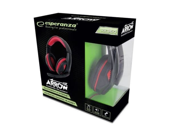 Esperanza gaming-headset med mikrofon ARROW