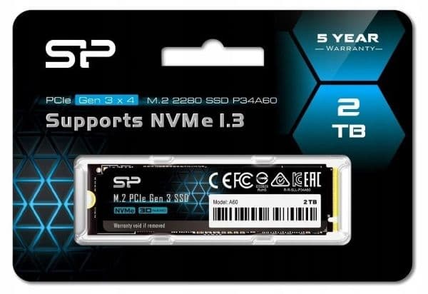 SILICON POWER A60 - SSD - 2 TB - intern - M.2 2280 - PCIe 3.0 x4 (NVMe)
