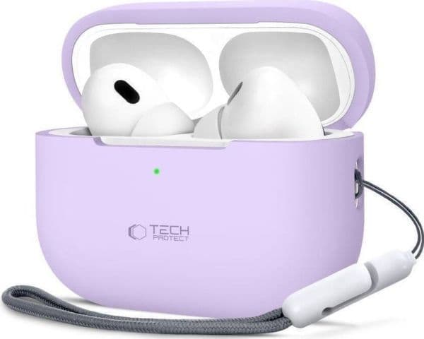 Tech-Protect etui til Apple AirPods Pro 1/2 | silikon | lavendel