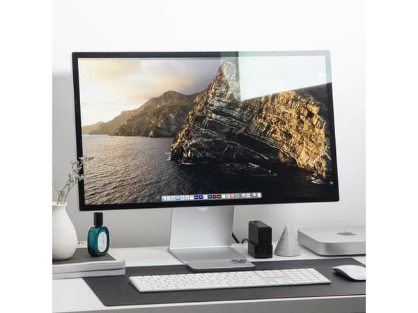 Native Union DESK-MAT-BLKKFT, Sort, Orange, Monokromatisk, Polyester, Polyuretan, Skridsikker bund